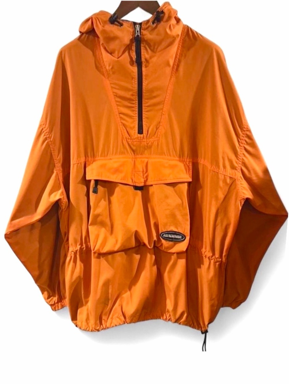 VTG Y2K Abercrombie & Fitch Orange Anorak Pullover Size Men’s XL